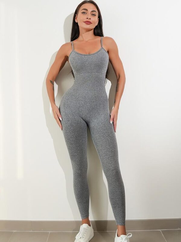 Womens Sexy Unitard One Piece Jumpsuit Spaghetti Strap Tummy Control Rompers Sleeveless Bodysuits Outfits - Image 2