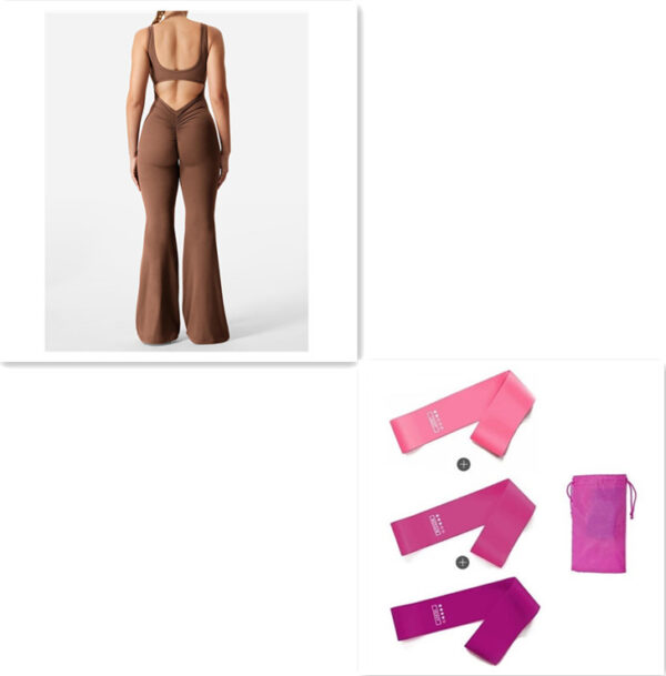 Slim Fit Hip Raise Jumpsuit Sexy Backless Exercise Yoga Clothes - Image 10