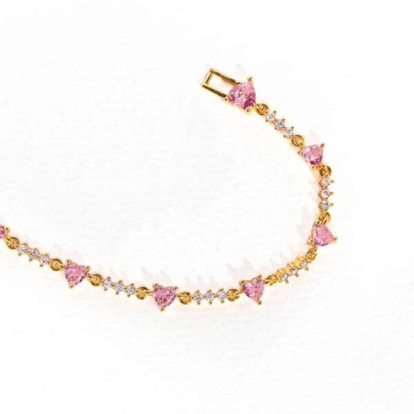 Sweet Bow Heart Rhinestone Bracelet Y2K Ins Fashion Chain Bracelet Valentine's Day - Image 8