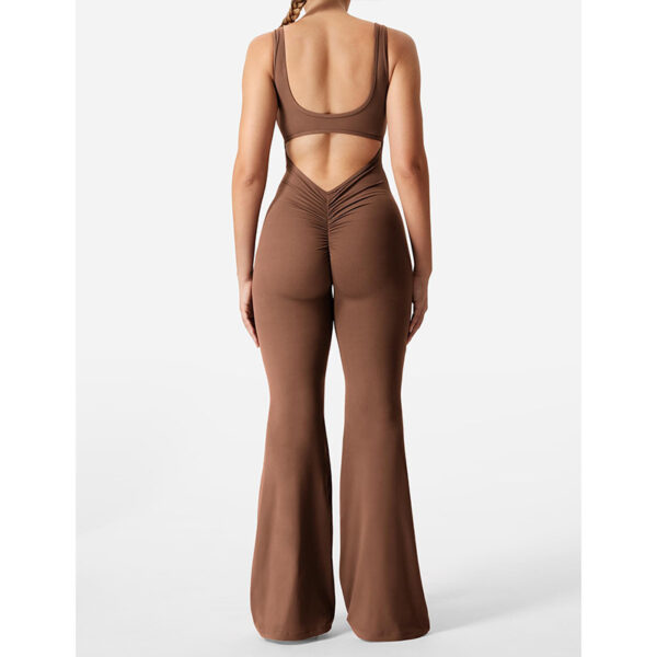 Slim Fit Hip Raise Jumpsuit Sexy Backless Exercise Yoga Clothes - Image 6