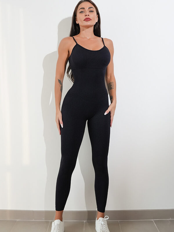 Womens Sexy Unitard One Piece Jumpsuit Spaghetti Strap Tummy Control Rompers Sleeveless Bodysuits Outfits - Image 4