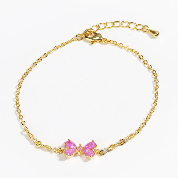 Sweet Bow Heart Rhinestone Bracelet Y2K Ins Fashion Chain Bracelet Valentine's Day - Image 6