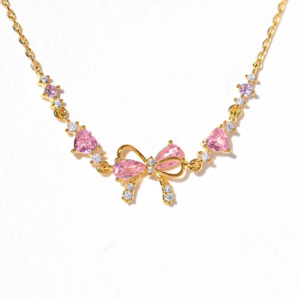 Sweet Bow Heart Rhinestone Bracelet Y2K Ins Fashion Chain Bracelet Valentine's Day - Image 5