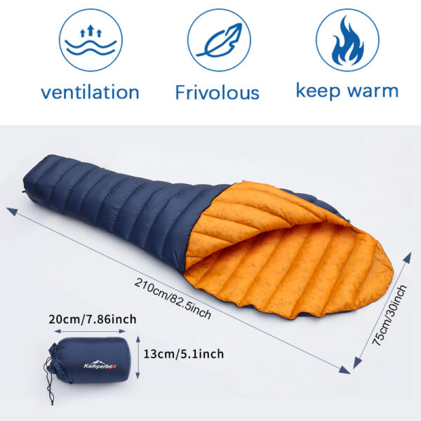 Kamperbox Ultra Light Down Sleeping Bag Outdoor Camping Sleeping Bag UL250 - Image 4